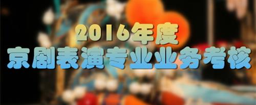 妹妹逼流水国家京剧院2016年度京剧表演专业业务考...